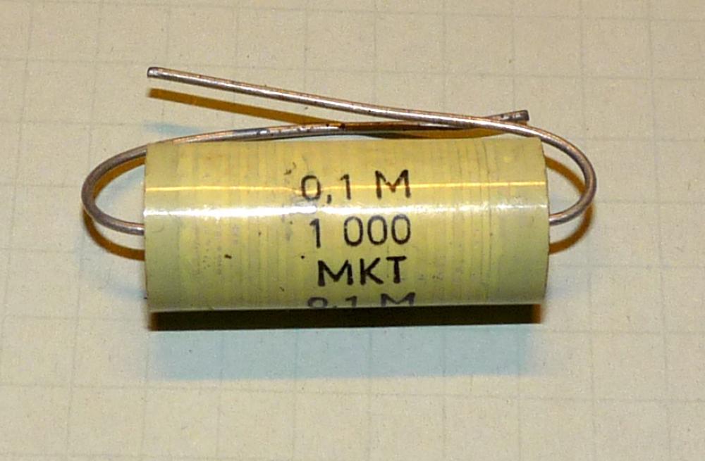 Kondensator 100nF, 1000V, 20%, axial MKT