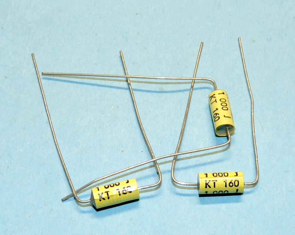 Kondensator 1,0 nF, 160V, 5%, axial, MKT