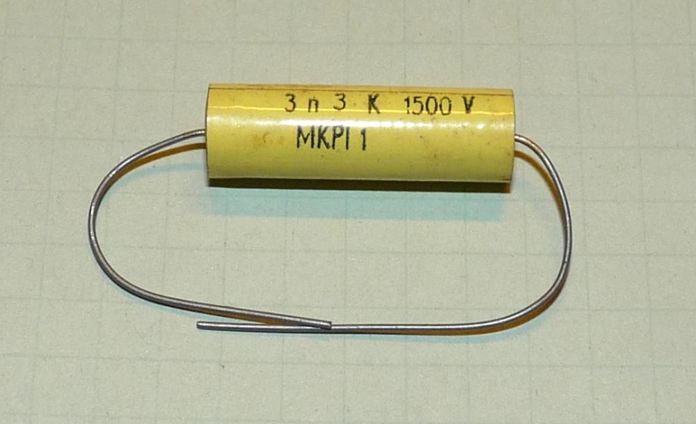 Kondensator 3,3nF, 10%, 1.500V, axial, MKPI