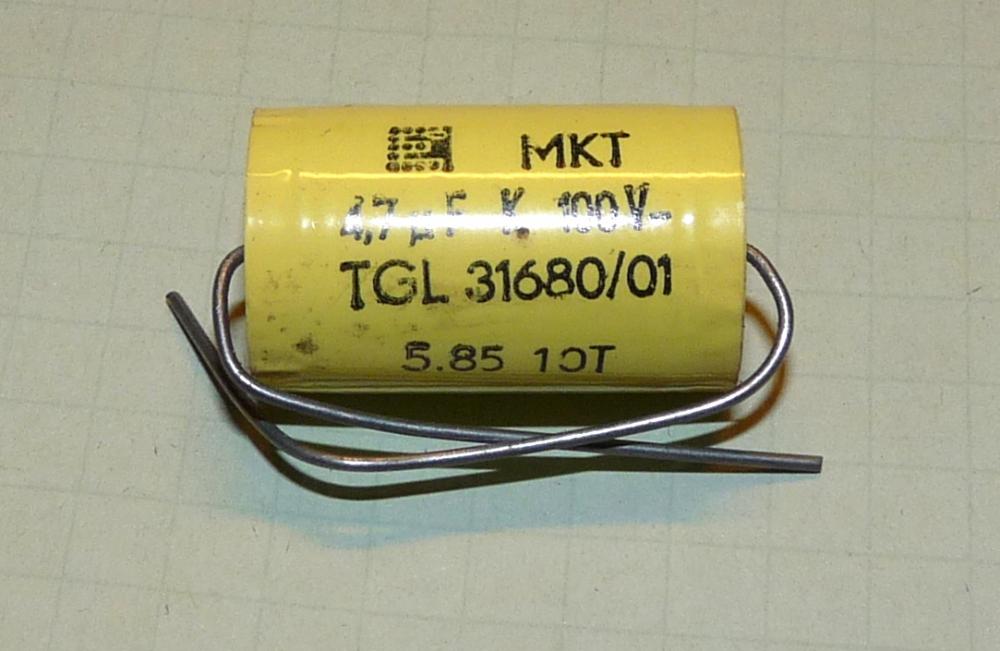 Kondensator 4,7µF, 100V, 10%, radial, MKT