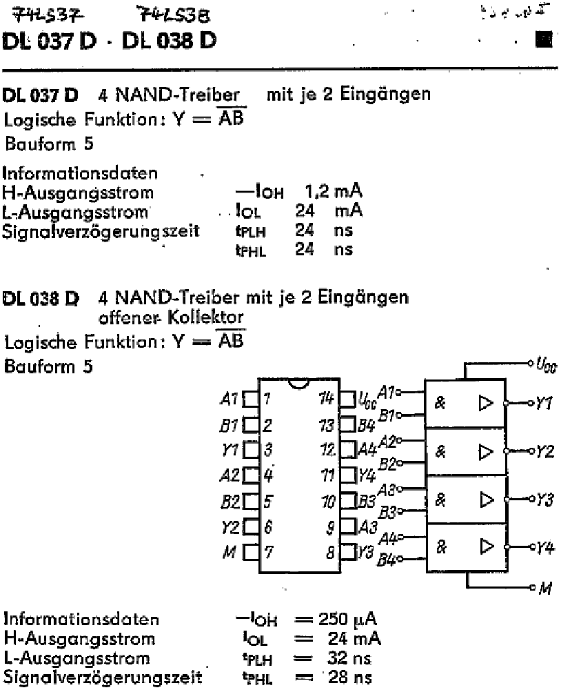 DL 037 D (74 LS 37) 4 NAND-Treiber
