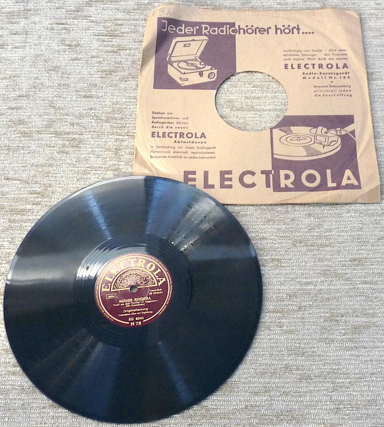 Electrola, EG 8045, Muhler Rendeira, Lua Bonita, 1956