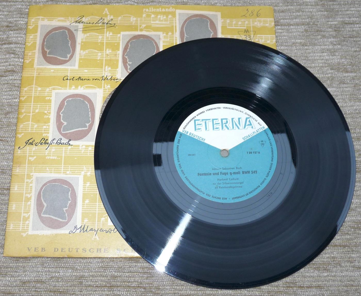 Eterna, 720127, Johann Sebastian Bach, 33 UpM!!!, DDR, 1961