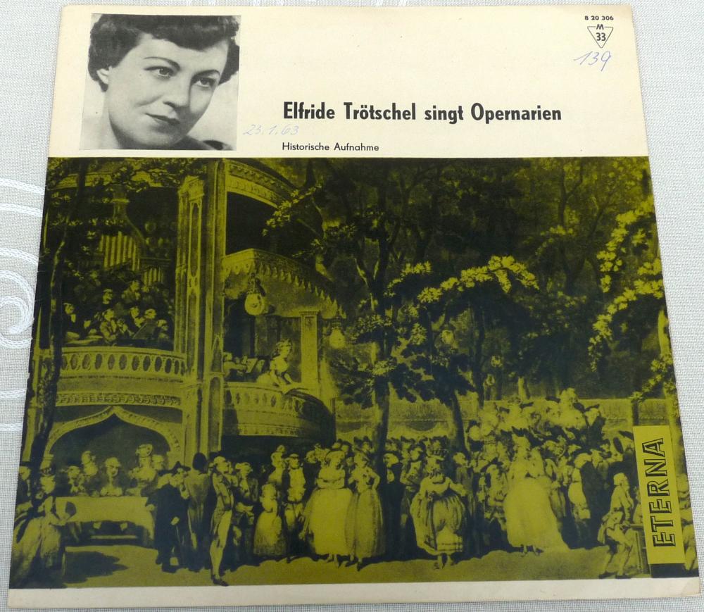Eterna, 820306, Elfriede Trötschel singt Opernarien, DDR, 1962