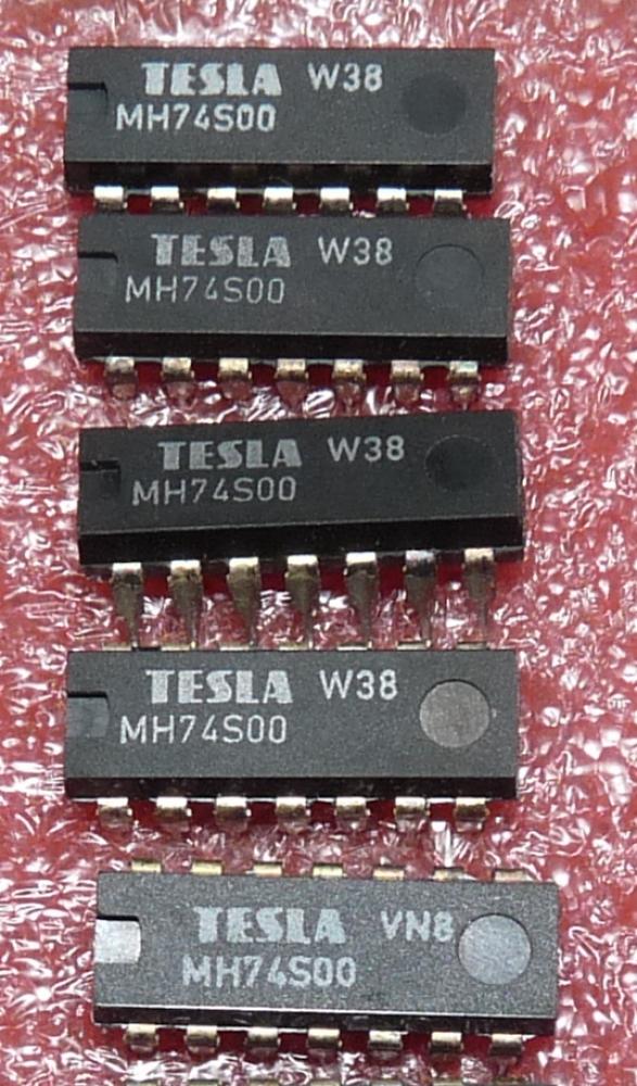 MH 74 S 00 TESLA, (74 LS 00) 4x NAND mit je 2 Eingängen                    (M/G)