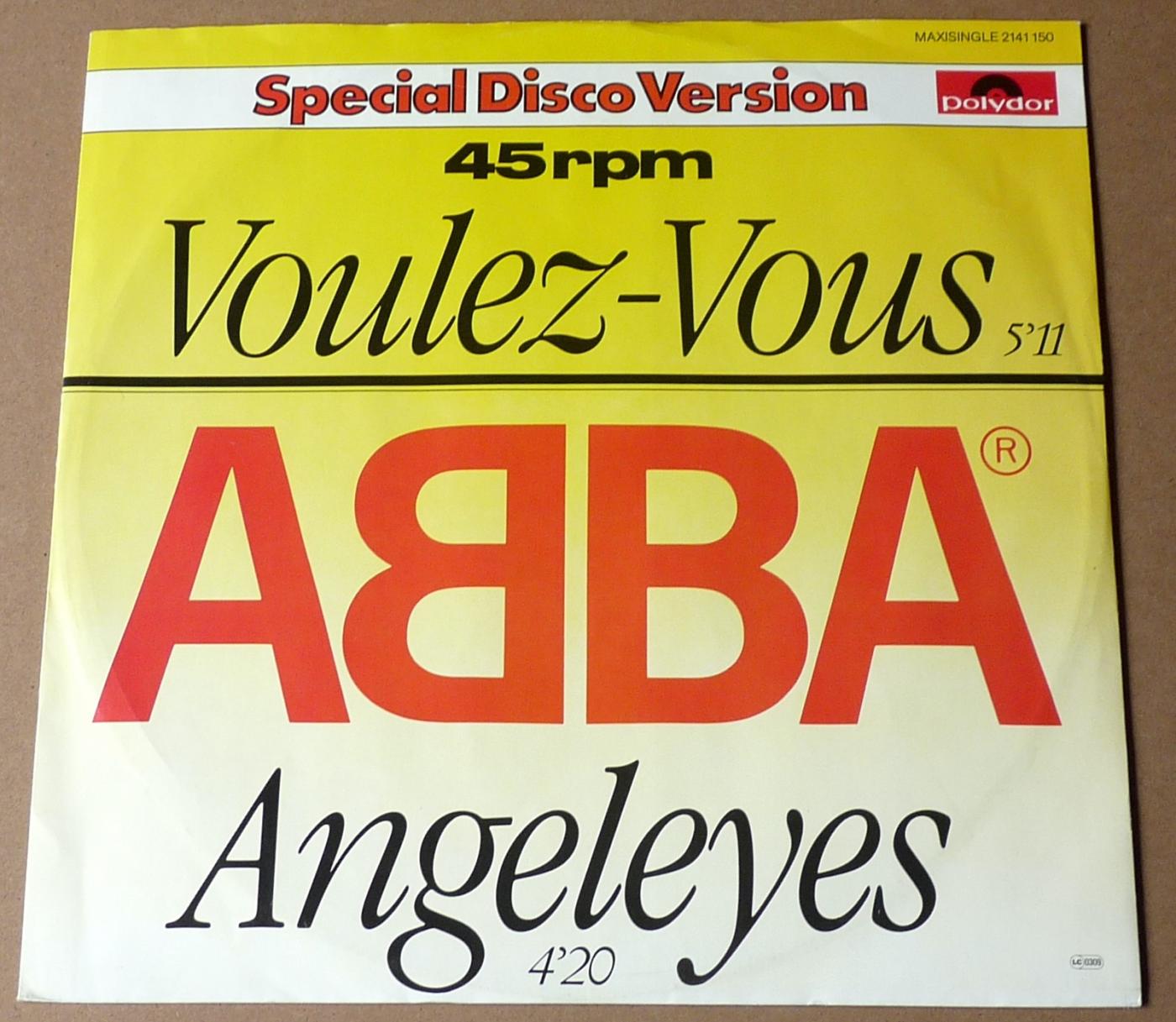 Abba, MAXISINGLE Special Disco Version, Voulez-Vous, Angeleyes, 1979
