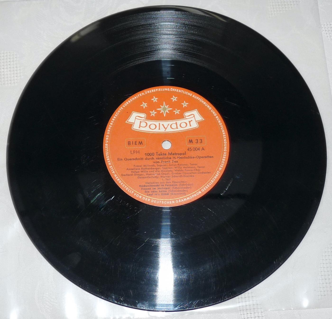 Polydor, 45004, 1000 Takte Metropol, Operettenmelodien, 1952