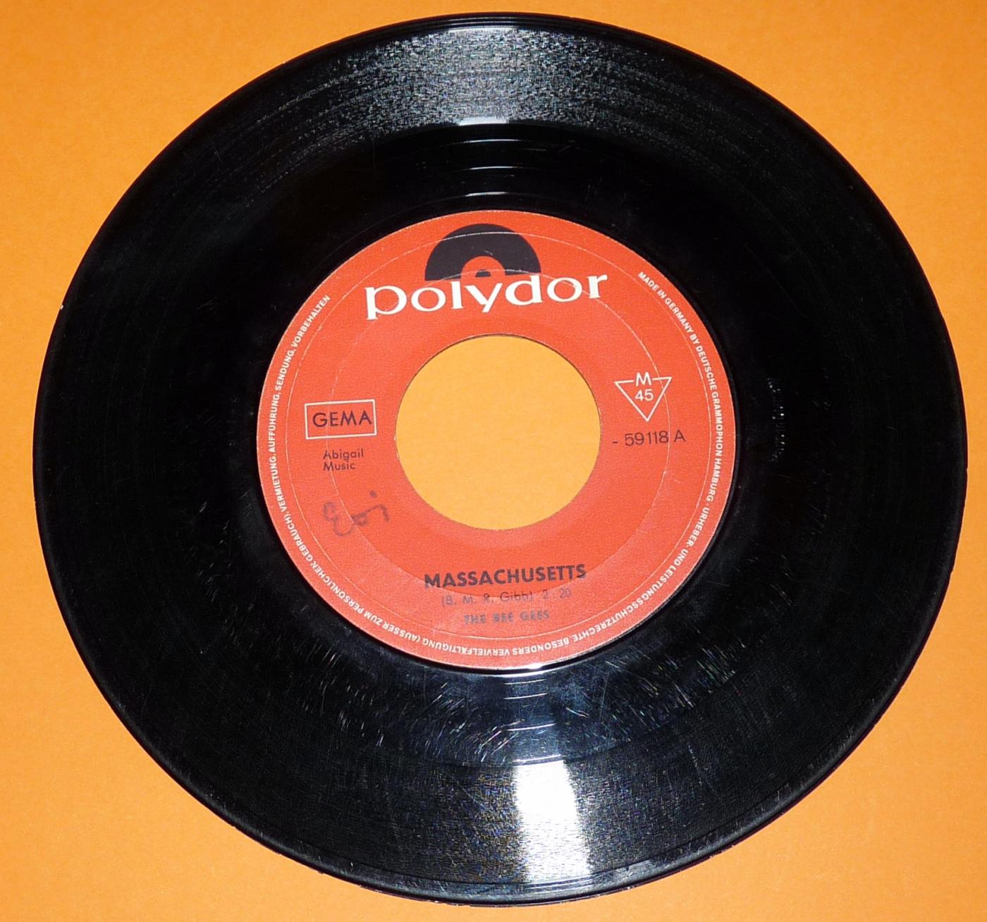 Polydor, 59118, Bee Gees - Massachusetts, 1967