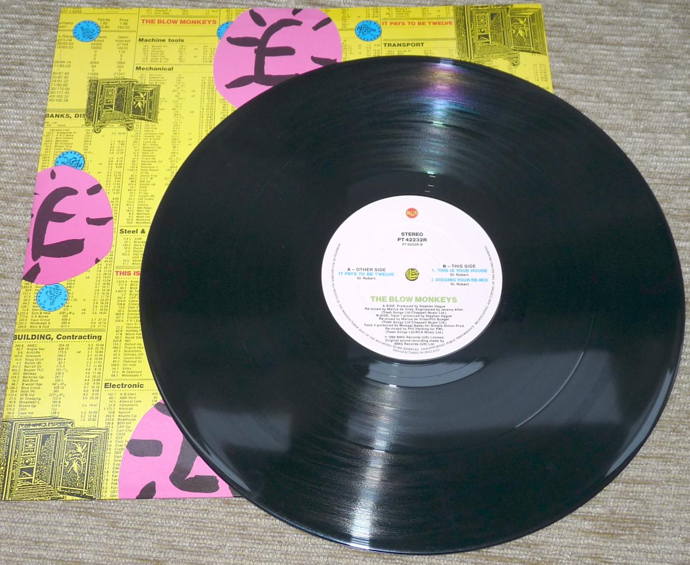 RCA, 42232R, The Blow Monkeys - It Pays To Be Twelve, Single, 1988