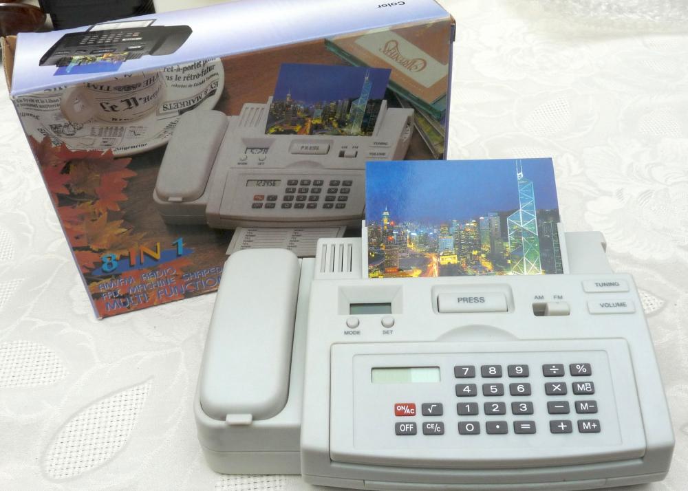 Radio als Fax, 8 in 1, Mod 3838, FM-Radio, Rechner und mehr, funktioniert