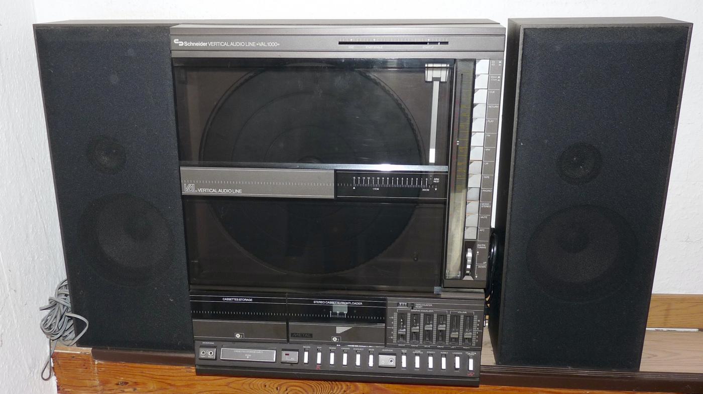 Schneider - VAL 1000, Radio, Kassette, Vertikal-Tangential-Platte, Equalizer
