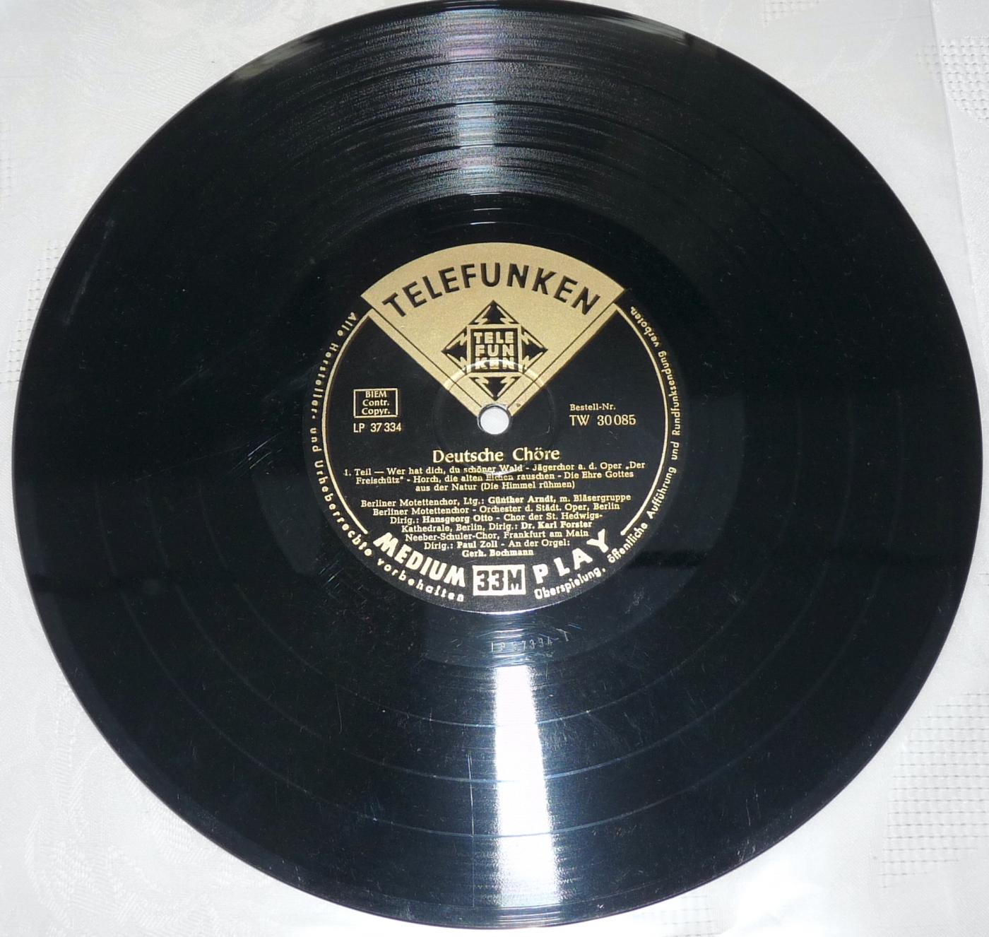 Telefunken, 30085, Deutsche Chöre, 50er Jahre