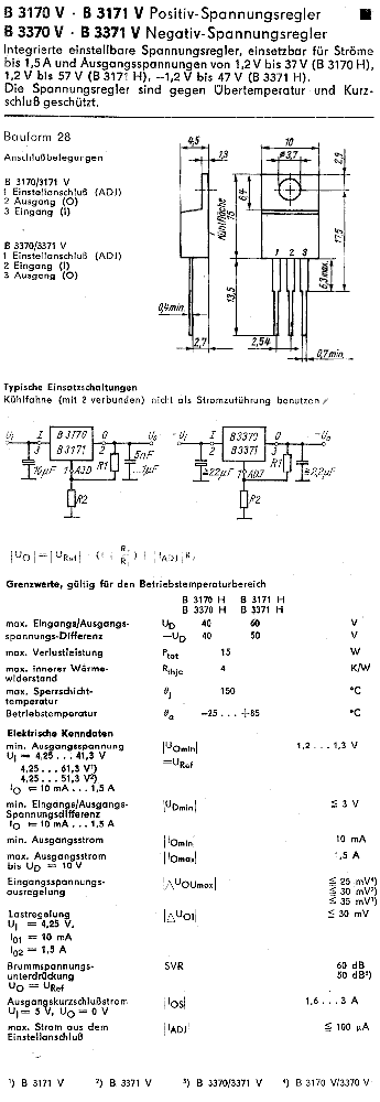 B 3370 V (LM337) Negativspannungsregler