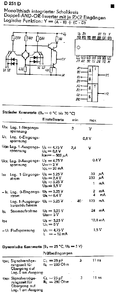 DL 251 D (74 LS 251), 8-auf-1-Multiplexer    (M)