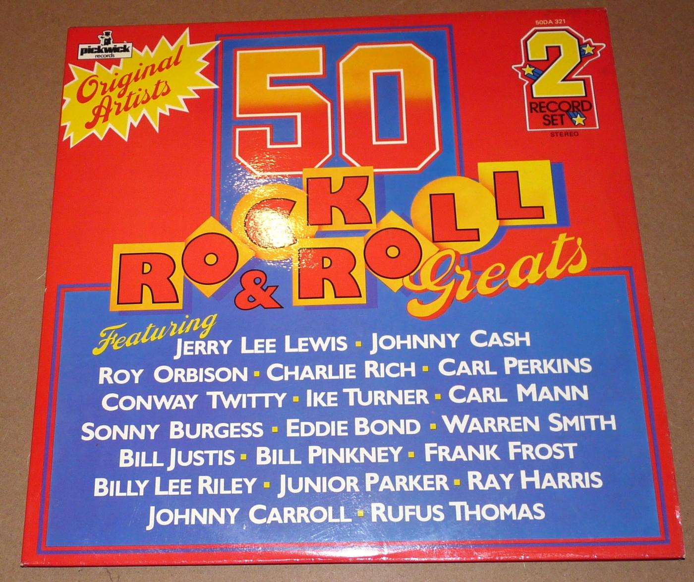 50 Rock & Roll Greats, Sampler, pickwick, England, Doppel-LP